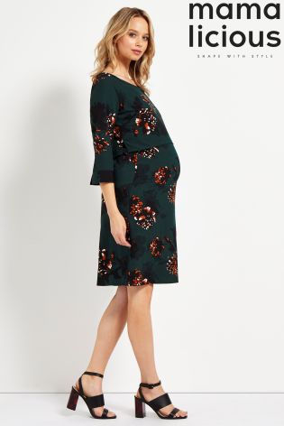 Mamalicious Maternity Printed Shift Dress